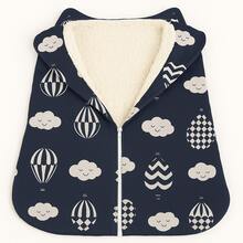 Saco Para Dormir Bebê Inverno Sherpa Peluciado RN a 3 Meses menino menina