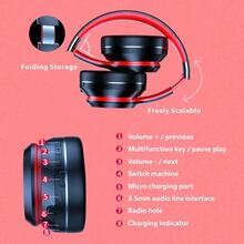 Lenovo HD200 Bluetooth Earphones Over-ear Foldable Computer Wireless Headphones Noise Cancellation HIFI Stereo Gaming Headset - 黑色 - 查看 5