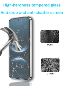 2pcs High Definition Durable & Easy To Install Tempered Glass Screen Protector, Compatible With Huawei/Honor Phones, Daily Anti-Scratch High Transparency High Hardness Screen Protector - White - View 3