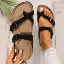 New Women's Hiking Outdoor Sports Sandals #Flat-Soled Versatile Women's Sandals/Crossing The Desert #Beach Camping #Kayaking #Outdoor Yoga #Beach Volleyball #Anti-Slip Fishing. Indoor Office * A Multifunctional Sandal - 黑色 - 查看 4