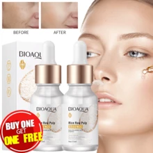 Buy One Get One Free Rice Hyaluronic Acid Serum - 15ml*2pcs, Replenish Collagen, Oil Control, Deep Moisturizing, Smooth And Refreshing Light Beige, Uniform Light Beige, Hypoallergenic, Contains Collagen, Moisturizing Essence | Soothing Light Beige Care | Hypoallergenic Product - trắng - Xem 1