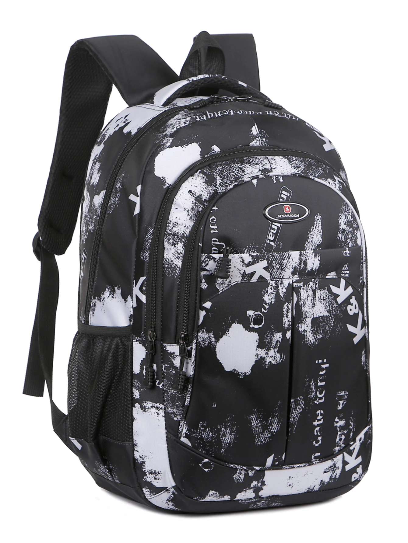 Balo thời trang nhiều màu dung tích lớn, Balo phong cách học sinh, Balo nhẹ, Balo học sinh dung tích lớn, Balo máy tính nhiều ngăn dung tích lớn rộng rãi có thể đựng vừa máy tính xách tay 15,6 inch, Dây đeo vai có thể điều chỉnh, Dây đeo vai thoải mái và thoáng khí, Một chiếc túi không thể thiếu cho học sinh tiểu học, học sinh trung học cơ sở và sinh viên đại học trong mùa tựu trường, Quà tặng tinh tế - màu đen - Xem 1