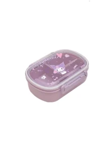 1pc 580ml Sanrio Hello Kittys Bento Lunch Box Set - Leak-Proof Microwave- 3 Compartment Lunchbox With Lid, Cute Pink Detachable Containers, Snack Bowls, Refrigerator Storage