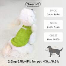 1 件轻便透气有弹性的宠物背心，适合中小型犬，春夏季