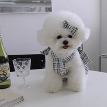 1 buc. Rochie cu bretele din lână pentru animale de companie toamnă/iarnă, haine pentru câini/pisici