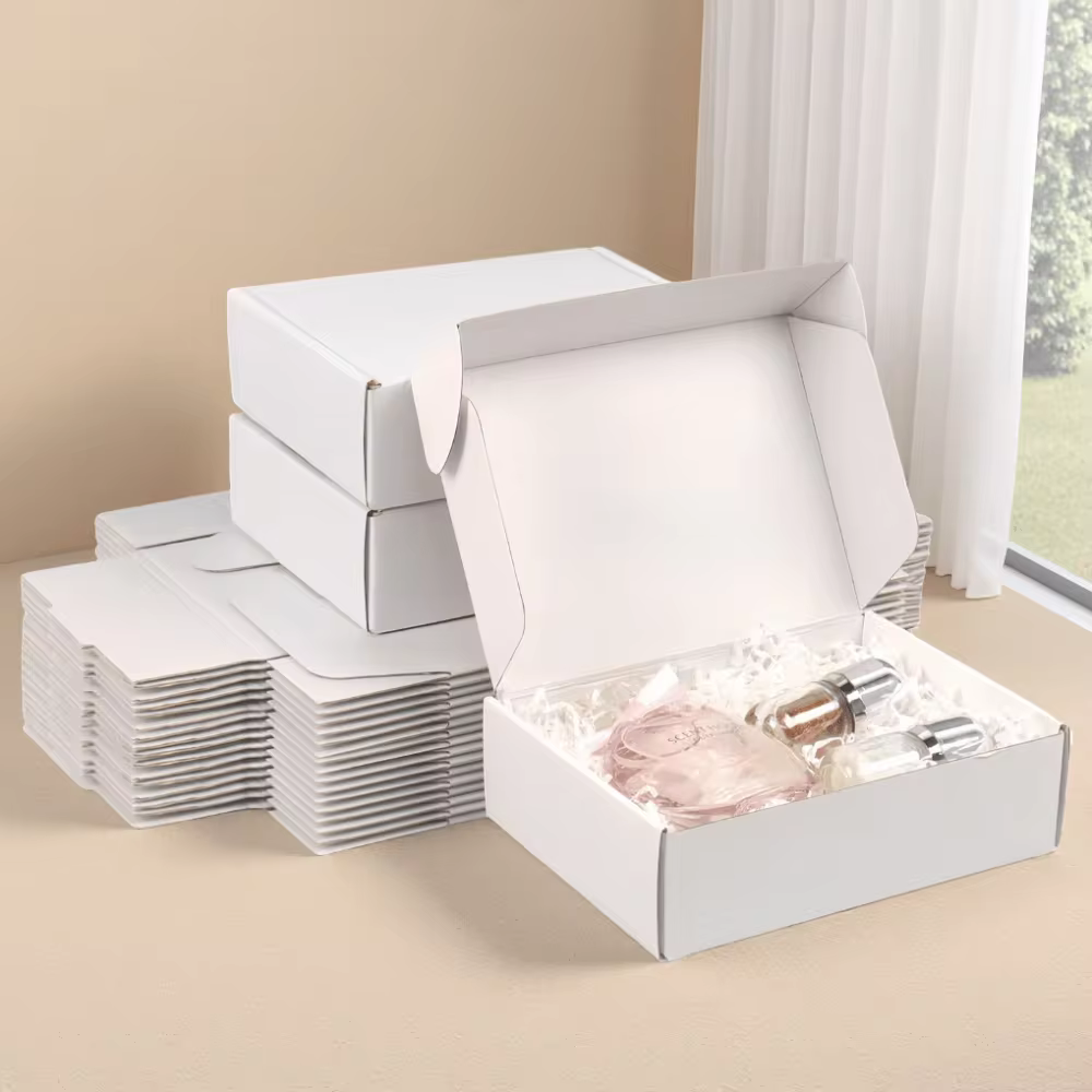 Cajas de cartón corrugado, cajas de envío, cajas de regalo, adecuadas para embalaje, envío, mudanza, embalaje para pequeños negocios - Multicolor - Añade 1