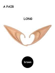 2 peças/Conjunto Orelhas Mágicas e de Fada - Estilo Versátil, Médio e Longo, Orelhas Pontudas Macias para Cosplay, Festa de Natal, Halloween, Maquiagem de Fantasia, Acessórios de Fantasia Elfo, Mascarada, Vampiro, Fada, Acessórios de Fantasia Confortáveis para Feriados e Cosplay