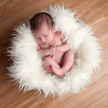 Newborn Photography Props - Soft Fluffy Backdrop Carpet, Newborn Photography Staging Decor, Baby Party - 50X60CM - View 1