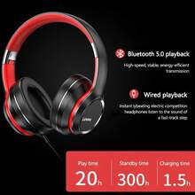 Lenovo HD200 Bluetooth Earphones Over-ear Foldable Computer Wireless Headphones Noise Cancellation HIFI Stereo Gaming Headset - 黑色 - 查看 4