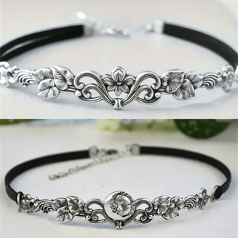 قلادة بوهيمية عتيقة بتصميم أوراق الشجر والزهور والقمر، قلادة عصرية بسيطة للنساء، هدية مجوهرات لحفلات الزفاف