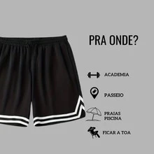 Men's Basketball Style Bermuda Shorts, Sporty, Casual, Stylish, Plain, Dry Fit, Loose Fit, Summer, Workout, Gym - 藍色 - 查看 7