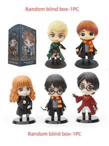 Harry Potter Conjunto de 8 bonecos de ação Harry Potter - Chibi, alunos de Hogwarts e diretor, bonecos colecionáveis - Inclui Harry, Hermione, Ron, Draco, Snape, Luna e Murta - Brinquedos em miniatura do mundo mágico, presentes para fãs e colecionadores