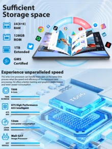 Relndoo 10.1 Inch Android Tablet, Android 14 Tablets, 16GB RAM+128GB ROM, Octa-Core Processor, Supports 1TB SD Expansion, 802.11n Wifi 2.4G/5G Wireless, 5MP+8MP Dual Camera, 6000mAh Battery, 1280*800 IPS HD Screen, Tablet PC With Leather Case, Mouse, Stylus, Keyboard, Protective Film, Cable (No Adapter)-PINK - Hồng - Xem 5