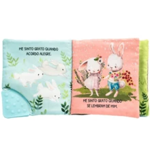Soft Cloth Children's Book With Silicone Teether For Babies All Book - GRATEFUL HEART - View 5