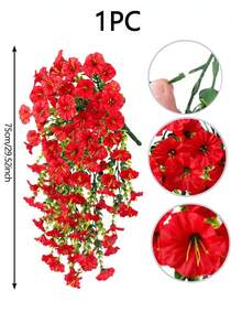 1PC Artificial Flowers Outdoor Silk Morning Glory Simulated Flowers Eucalyptus Leaves, UV Resistant Realistic Hanging Flowers, Wedding Home Office Garden Decoration Birthday Decoration Anniversary Decoration Festival Decoration Graduation Decoration - Multicolor - View 11