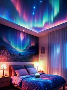 The LED Aurora Projection Lamp, With USB Plug-In And Remote Control, Is Not Only A Practical Night Light But Also An Exquisite Little Decorative Item, Filling Every Corner Of Your Home With A Dreamy Atmosphere. Light Up The Night With It. You Can Experience The Mystery And Romance Of The Aurora In An Immersive Way At Home. Add A Little Joy To Your Life And Let The Starry Sky Accompany You Every Night!