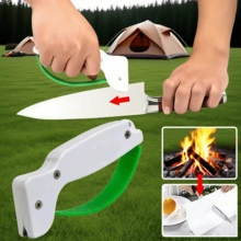 1pc Tungsten Steel Knife Sharpener, Pocket Knife For Manual Knife Sharpening Tools, Serrations Blade, Axe, And Military Knife - Recovery And Repair Of Kitchen Knives, Knife Sharpening Kit