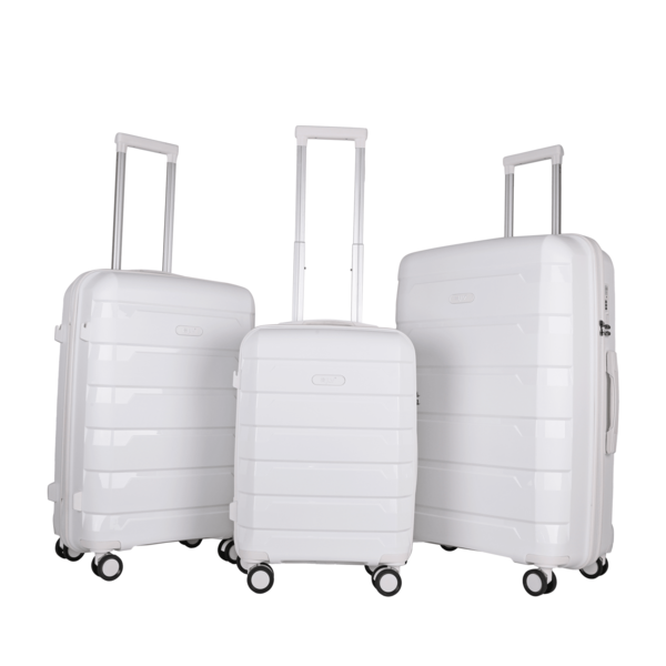  JLY Lightweight Polypropylene Luggage Set – 3 Sizes For Every Journey | Spinner Wheels, TSA Lock, Shock-Resistant Shell