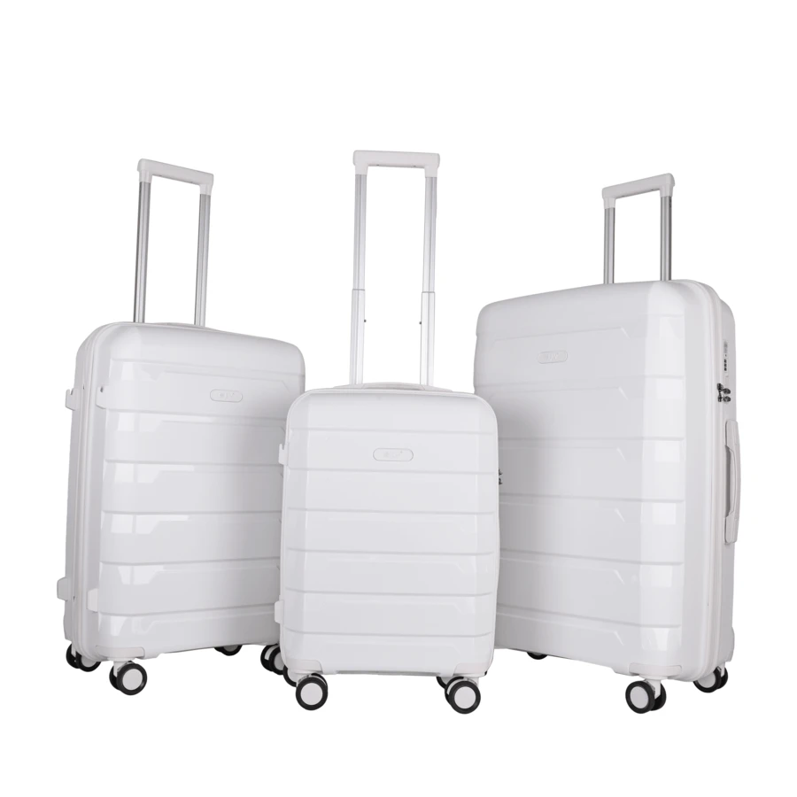 JLY Lightweight Polypropylene Luggage Set – 3 Sizes For Every Journey | Spinner Wheels, TSA Lock, Shock-Resistant Shell