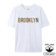 Leopard And Letter Graphic Tee Graphic Cheetah Print Tees Women Tops - Blanco - Ver 1