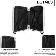 JLY Lightweight Polypropylene Luggage Set – 3 Sizes For Every Journey | Spinner Wheels, TSA Lock, Shock-Resistant Shell - White - View 5