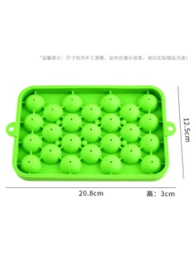 1个25格硅胶冰格，心形硅胶冰格模具，小型冰球制作器，带盖威士忌冰格，水果冰格，手工皂模具，家用制冰机，适合夏季居家使用，果汁冰格，冰箱冰格，冷冻，派对，旅行，婚礼，生日，厨房，收纳，户外，万圣节，圣诞节，感恩节用品，冰格，制冰机，厨房配件 - 彩色 - 查看 2