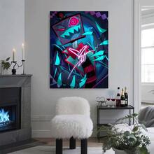 Alastor H-Hazbin H-Hotels Red & Black Alast Cartoon Anime Character Poster Wall Art Pictures Canvas Painting Room Home Decor - Framed(框架) - 查看 1