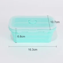 Collapsible Silicone Food Storage Container, Leftover Meal Box For Kitchen, Bento Lunch Boxeree, Microwave, Dishwasher And Fre Safe. Foldable Design Saves Your Space - Picture Color - View 21