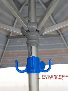 Multifunctional Beach Umbrella Hanging Rack - Adjustable 4-Hole Rack, Suitable For Hanging Towels/Hats/Clothes/Cameras/Sunglasses/Bags, Fits 0.75 To 1.26 Inch Plastic Umbrella Poles, Ideal For Camping And Outdoor Adventures, Beach Essentials, Pool Float - Multicolor - View 5