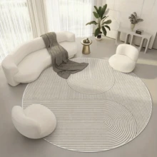 現代簡約條紋地毯，可折疊且可水洗，適用於臥室、客廳、室內使用 - 裝飾地毯：裝飾地毯、臥室裝飾、地毯、家居、小地毯、毛絨地毯、加厚地毯、厚地毯、毛茸茸地毯、秋冬地毯裝飾、客廳地毯、客廳小地毯、臥室地毯、客廳家居裝飾、戶外地毯、可水洗地毯 - 彩色 - 查看 9
