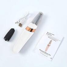 1Pc Electric Foot File, USB Rechargeable Feet Callus Remover With 2 Speed Of Replacement Rollers & LED Lights, Professional Hard Skin Remover Foot Care Tools For Cracked Heels Calluses & Dead Skin, Suitable For Both Men And Women To Remove Dry Skin And Dead Skin On Feet