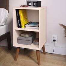Small Retro Bookshelf Bedside Table Various Colors Charm - Beis - Ver 3