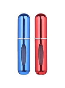 2 pièces Bouteille de parfum rose vif de 5 ml, bouteille de rangement de parfum, bouteille de vaporisateur rechargeable, bouteille de décantation de parfum, petite bouteille réutilisable