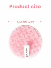 5/3/1片装可重复使用卸妆棉，化妆海绵，洁面扑，面部清洁工具，圆形海绵，用于卸妆和护肤的洁面棉片，柔软亲肤，不伤皮肤 - 淺粉色 - 查看 5