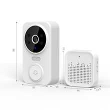 Doorbell Camera Wireless, 1080P Smart Wireless Video Doorbell Camera With Chime, 2.4GWiFi, 2-Way Audio, Night Vision, Free Cloud Storage Security Doorbell For Home Office,