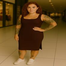 Florida Dress – Flourish With Charm And Elegance - Coffee Brown - View 4