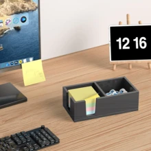 Acrylic Note Holder, Self-Adhesive Note Pad Holder (Note Pad Not Included) - Note Dispenser, Note Pad Holder, School Office Home Desktop Organizer - Multicolor - View 5