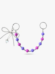 قطعتان من سحر الحقيبة بشكل فيونكة فضية، سلسلة حقيبة من اللؤلؤ الاصطناعي، قلادة محفظة، ديكور حقيبة اليد، سلسلة مفاتيح محفظة، اكسسوارات حقيبة، سحر حقيبة يد مصمم جميل، ديكور حقيبة DIY، مناسب لحقائب Bogg - الأسود - مشاهدة 17