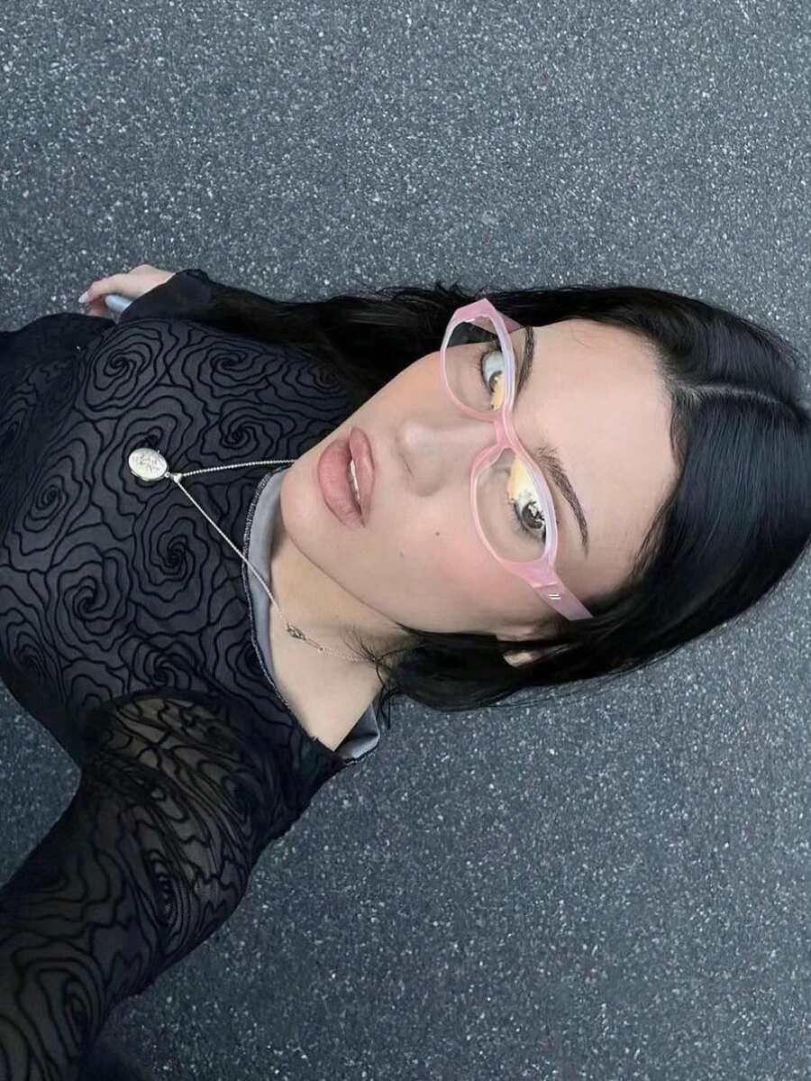 1pc Retro Oval Millennium Style Sexy PC (Polycarbonate) Eyeglasses, Suitable For Everyday Use In Spring/Summer