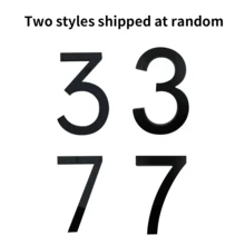 7cmGolden, Silver, Black, English (0-9) Acrylic Mailbox Number, Office Door Number Sticker, Enhanced 3D Effect - Multicolor - View 6