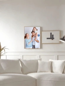 1pc Customized Photo Wooden Frame Hanging Scroll Painting, Personalized Wall Art Canvas Poster, Canvas Wall Painting, Custom Image Printing, Art Photo Printing, Home Decor For Bedroom, Living Room, Study - Multicolor - View 5