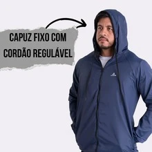 Men's Waterproof Windbreaker Jacket With A Lined Hood And Side Pockets. Lightweight Comfort For All Your Activities, From Workouts To Everyday Life. - 藍色 - 查看 4