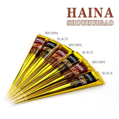 3/4pcs Henna Cream, Brown, Black, Henna Tattoo Cream, Temporary Tattoo, Henna Tattoo Cream Semi-Permanent