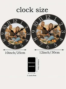 1pc Personalized Wall Colck, Custom Your Photo On Clocks,Gift For Your Family, Friend, Pets,Lovers Gifts Birthday Graduation - Multicolor - View 8