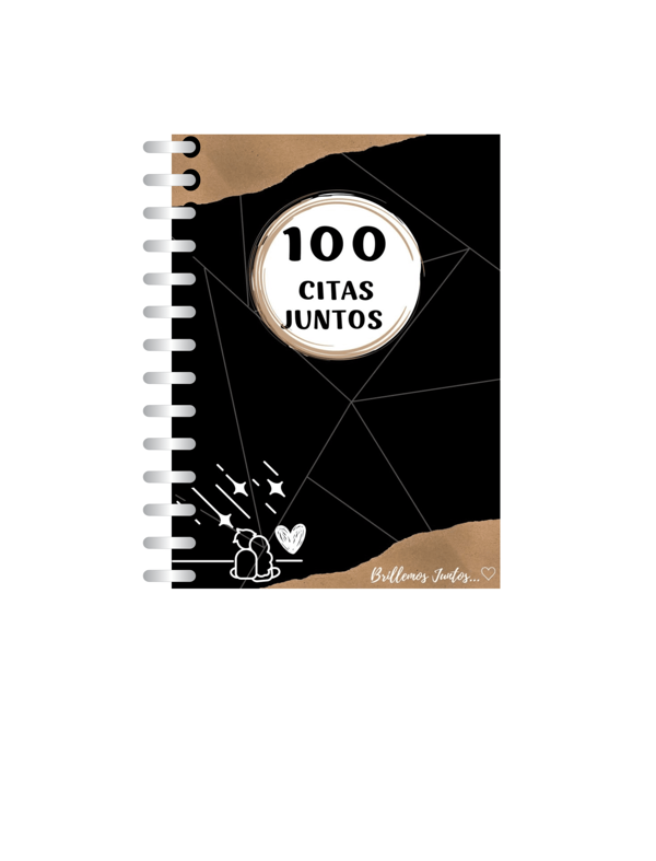 Cuaderno 100 Citas Juntos cuaderno recuerdos pareja románica frases inspiradoras diseño personalizado regalo aniversario diario amor creatividad escritura libro tapa blanda
