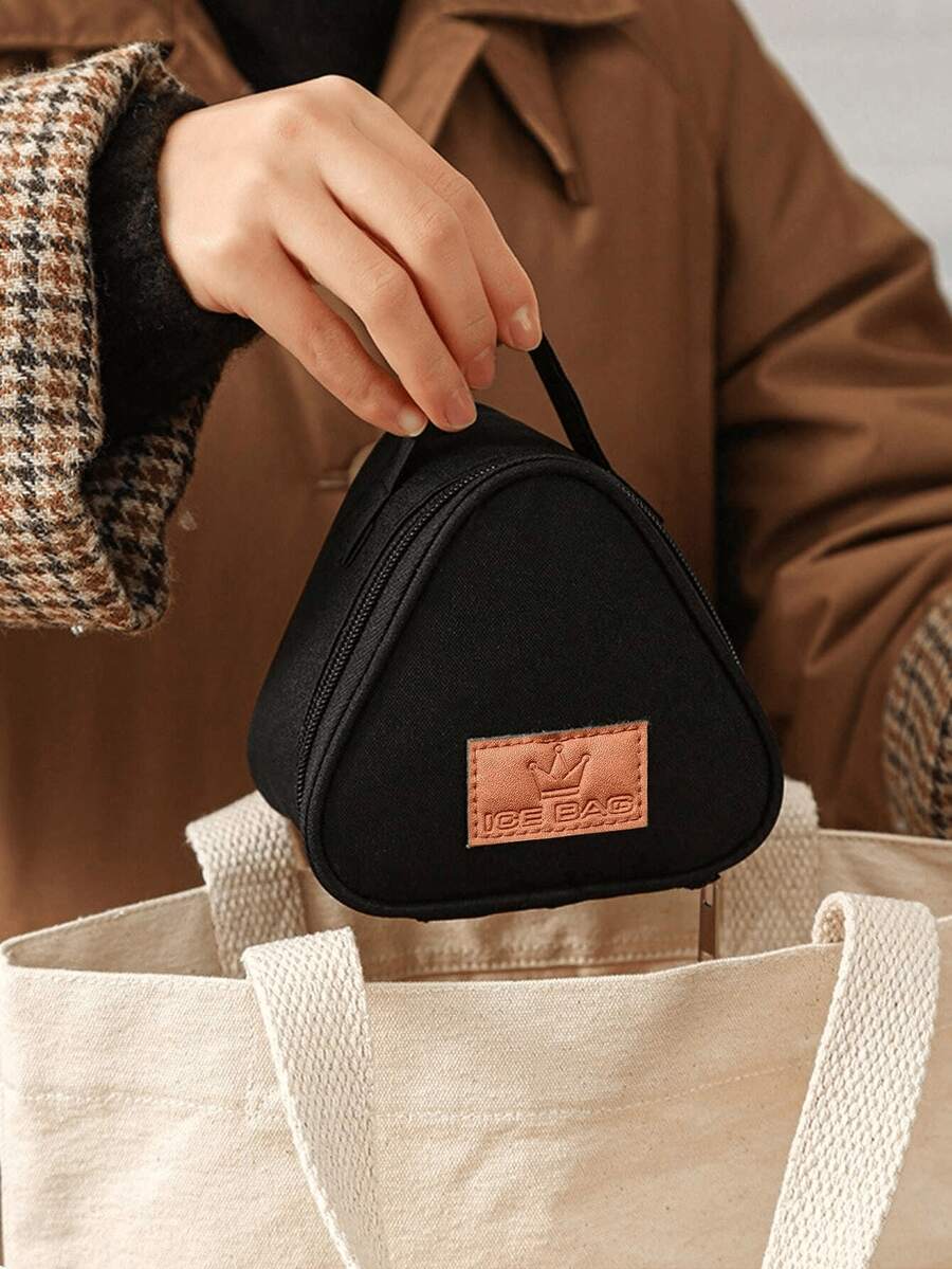 1 حقيبة عازلة للحرارة بشكل مثلث جديدة، مناسبة لكرات الأرز، علب الغداء، السندويشات، الحليب، البيض للإفطار، حقيبة عزل حراري متعددة الوظائف للمنزل والاستخدام المحمول في المدرسة