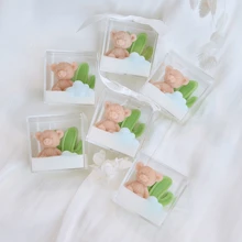 1 قطعة/3 قطع/5 قطع، شمعة على شكل دب صغير، شموع مغلفة بالأكريليك، شموع ديكور المنزل، زينة المنزل، شموع الزفاف، تذكارات حفلة الطفل، شموع معطرة على شكل دب وكاكتوس وبالونات، هدايا مثالية