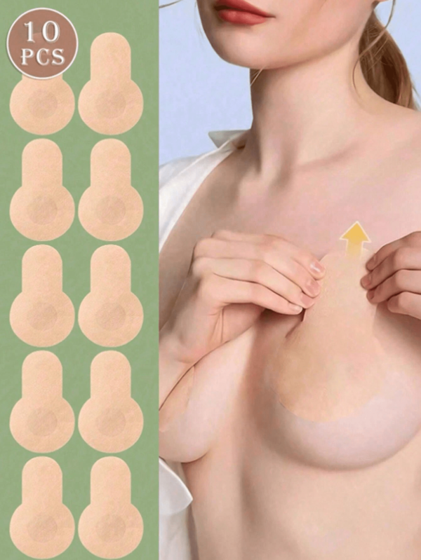 10/20 Stücke Einweg-Klebebrustpads - unsichtbare Lift-Brust-Blütenblätter, atmungsaktives dünnes Vliesstoff-Büstenpolster für Frauen im Sommer, um das Zeigen der Brustwarzen zu verhindern. Entworfen für den Komfort und das Selbstvertrauen von Frauen mit diskreter Kleidung und Accessoires.