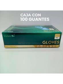 Guantes desechables de nitrilo resistentes FANOVA, paquete de 100 piezas (azul) | Marca WALLETZ, para cocina, baño, hogar, proveedores de artículos del hogar - Azul - Ver 2