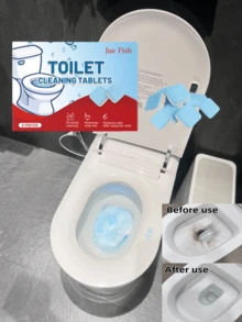 1 Pack Of 8 Toilet Cleaning Tablets For Removing Stains, Scale, And Odors, Leaving A Fresh Fragrance And Maintaining The Toilet. These Tablets Clean Efficiently By Quickly Dissolving And Removing Yellow Stains, Urine Scale, Water Scale, And Other Dirt From The Inside Walls Of The Toilet. They Are Easy To Use, Saving Time And Effort.